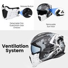 TALLA M - Cascos abiertos ILM para motocicletas 3/4, estilo vintage, retro, para ciclomotores, ATV, cruceros, DOT