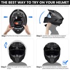 TALLA M - Cascos abiertos ILM para motocicletas 3/4, estilo vintage, retro, para ciclomotores, ATV, cruceros, DOT