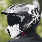 TALLA M - Cascos abiertos ILM para motocicletas 3/4, estilo vintage, retro, para ciclomotores, ATV, cruceros, DOT