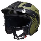 TALLA M - Cascos abiertos ILM para motocicletas 3/4, estilo vintage, retro, para ciclomotores, ATV, cruceros, DOT