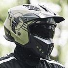 TALLA M - Cascos abiertos ILM para motocicletas 3/4, estilo vintage, retro, para ciclomotores, ATV, cruceros, DOT