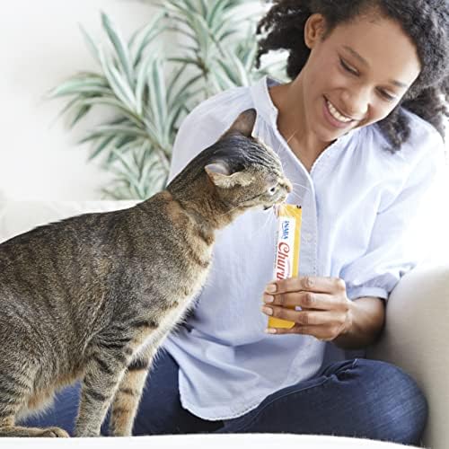 INABA Churu Cat Treats  Grain Free  Lickable  Squeezable Creamy Purée Cat Treat/Topper with Vitamin E & Taurine  0 5 Ounces Each  40 Tubes  Tuna & Seafood Variety Box