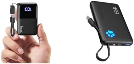 INIU 45W Mini Power Bank   45W Portable Charger with Built in USB C Cable