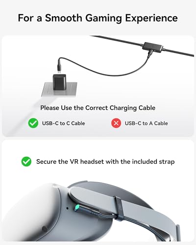 INIU Link Cable   16FT 5m  VR Cable USB 3 0 High Speed Type C Charger Cable Fast Charging While Playing USB to USB C Cable for Meta Oculus Quest 3S 3 2 Pico 4 Accessories and Gaming PC Steam VR
