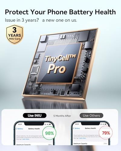 INIU Pocket Size Portable Charger  Ultra Small 10000mAh 45W PD Power Bank  Fast Charging Battery Pack  Travel Essentials Powerbank for iPhone 17 16 Pro Air  Xiaomi 17 Pro Max 16 15 14  Samsung S24 etc