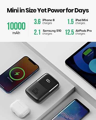 INIU Portable Charger  Smallest 22 5W 10000mAh Power Bank  USB C in/Output Fast Charging 3 Output Mini Battery Pack Charger with Phone Holder for iPhone 17 16 15 14 Air Samsung S23 Google iPad Tablet