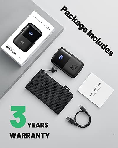 INIU Portable Charger  Smallest 22 5W 10000mAh Power Bank  USB C in/Output Fast Charging 3 Output Mini Battery Pack Charger with Phone Holder for iPhone 17 16 15 14 Air Samsung S23 Google iPad Tablet