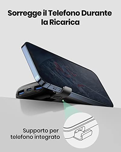 INIU Portable Charger  Smallest 22 5W 10000mAh Power Bank  USB C in/Output Fast Charging 3 Output Mini Battery Pack Charger with Phone Holder for iPhone 17 16 15 14 Air Samsung S23 Google iPad Tablet