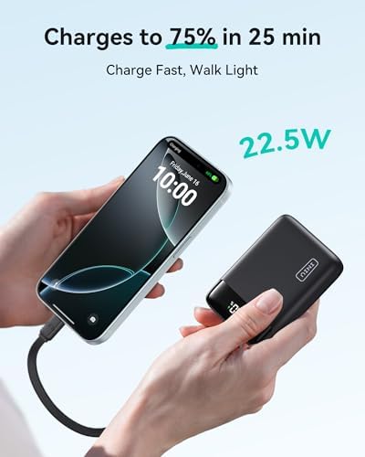 INIU Portable Charger  Smallest 22 5W 20000mAh USB C in & Out Power Bank Fast Charging  PD 3 0 QC 4 0 LED Display Phone Battery Pack Compatible with iPhone 17 16 15 14 Pro Samsung S24 Google iPad etc