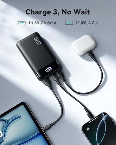 INIU Portable Charger  Smallest 22 5W 20000mAh USB C in & Out Power Bank Fast Charging  PD 3 0 QC 4 0 LED Display Phone Battery Pack Compatible with iPhone 17 16 15 14 Pro Samsung S24 Google iPad etc