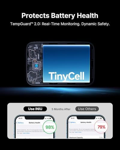 INIU Portable Charger  Ultra Mini 10000mAh 45W Fast Charging with Detachable Cable  Flight Safe Travel USB C Power Bank External Phone Battery Pack for Xiaomi iPhone 17 16 Samsung S26 Google iPad etc