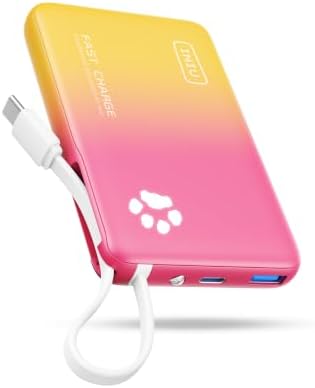 INIU Portable Charger with Flashlight  45W Fast Charging Tablet Power Bank with USB C Cable  10000mAh Powerbank  Battery Pack for iPhone 17 16  iPad  Samsung S25 etc Travel Essential  Emergency Light