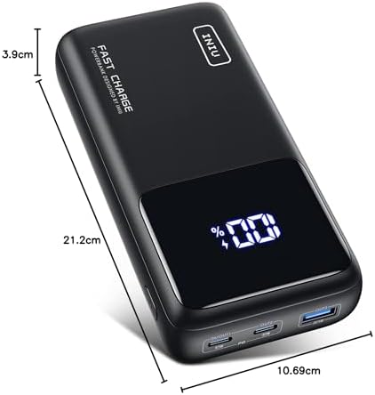 INIU Power Bank  25000mAh 100W USB C Laptop Portable Charger  PD QC Fast Charging 3 Output Battery Pack  Travel Charger for Laptop MacBook iPad Tablet Steam Deck iPhone 17 16 15 14 Pro Samsung S25 etc