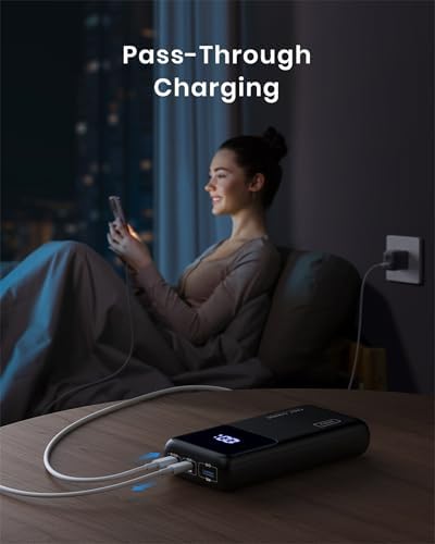 INIU Power Bank  25000mAh 100W USB C Laptop Portable Charger  PD QC Fast Charging 3 Output Battery Pack  Travel Charger for Laptop MacBook iPad Tablet Steam Deck iPhone 17 16 15 14 Pro Samsung S25 etc