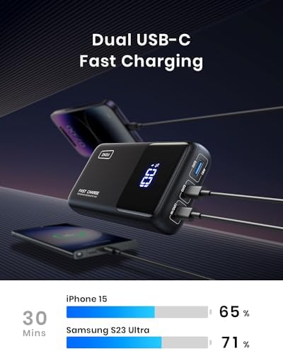 INIU Power Bank  25000mAh 100W USB C Laptop Portable Charger  PD QC Fast Charging 3 Output Battery Pack  Travel Charger for Laptop MacBook iPad Tablet Steam Deck iPhone 17 16 15 14 Pro Samsung S25 etc