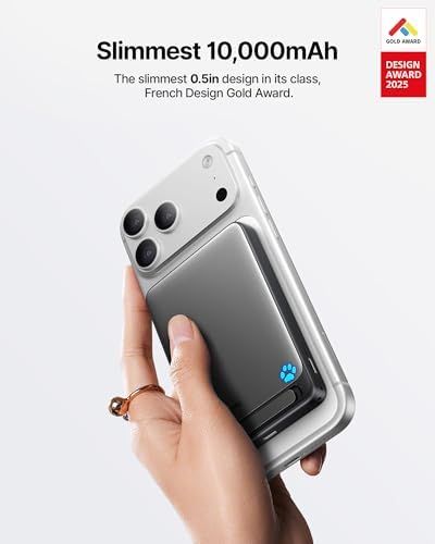 INIU for MagSafe Portable Charger  Slimmest Fast Charging 45W Power Bank 10000mAh with USB C Cable&Stand  Original Qi2 Certified Wireless Magnetic Charger 15W  TSA Travel Basics for iPhone 17 12 Only