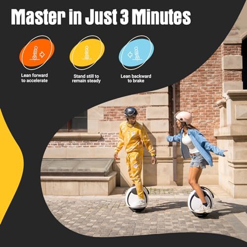 INMOTION E20 Electric Unicycle  Dual Tire Self Balancing Design with UL2272 Certified Safety  14 Wheel  900W Peak Power  Up to 18 6 Miles  12 4 MPH  Lightweight for Easy Learning