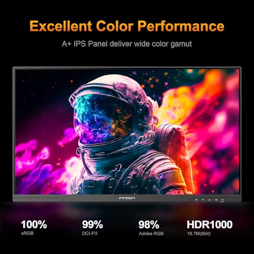 INNOCN 24 5 2K QHD 2560 x 1440P 240Hz Monitor  Gaming Console Ready  Mini LED Precisely Local Dimming  Monitor for Mac  HDMI 2 1  DP 1 4  Height Pivot Adjustable Stand  Black   25M2S