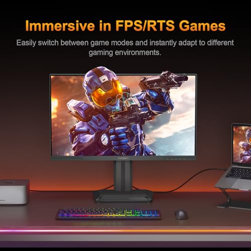 INNOCN 24 5 2K QHD 2560 x 1440P 240Hz Monitor  Gaming Console Ready  Mini LED Precisely Local Dimming  Monitor for Mac  HDMI 2 1  DP 1 4  Height Pivot Adjustable Stand  Black   25M2S