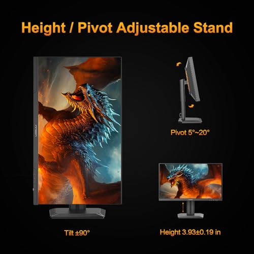 INNOCN 24 5 2K QHD 2560 x 1440P 240Hz Monitor  Gaming Console Ready  Mini LED Precisely Local Dimming  Monitor for Mac  HDMI 2 1  DP 1 4  Height Pivot Adjustable Stand  Black   25M2S