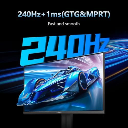 INNOCN 24 5 Monitor 1920 x 1080p 240Hz 1ms Gaming PC Computer IPS Display HDR400 HDMI  DisplayPort  Height/Pivot Adjustable Stand  Mountable  Black   25G2H Plus