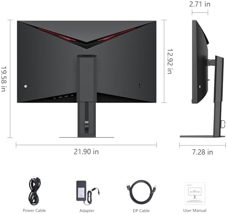 INNOCN 24 5 Monitor 1920 x 1080p 240Hz 1ms Gaming PC Computer IPS Display HDR400 HDMI  DisplayPort  Height/Pivot Adjustable Stand  Mountable  Black   25G2H Plus