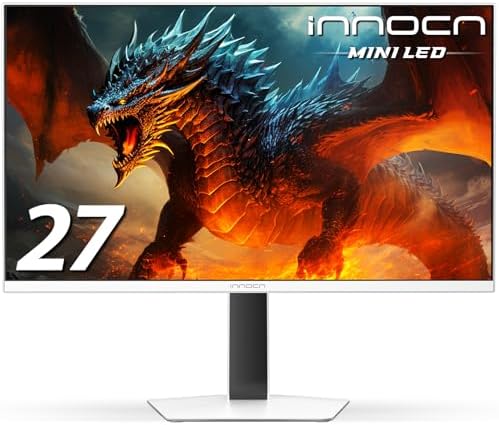 INNOCN 27 Gaming Monitor 2K QHD 2560 x 1440P 240Hz 320Hz 1ms IPS PC Computer Display  HDMI 2 1  DP 1 4  HDR 400  Eyes Care  Height/Pivot Adjustable  VESA Mountable  27G2T