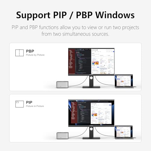 INNOCN 27 Inch 4K Monitor for MacBook Air/Pro  Mac mini PC  3840 x 2160 LCD IPS Display  HDR400  USB C 65W  DP  HDMI  PC Monitor  1 07B  Colors  Built in Speakers  Pivot Adjustable Stand  Black