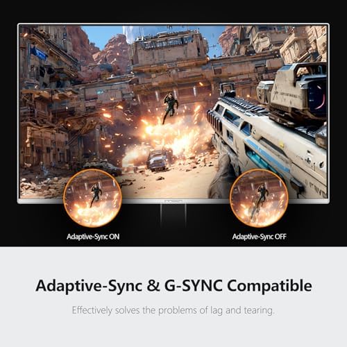 INNOCN 27" QD-OLED 2K QHD 2560 x 1440P 280Hz 240Hz PC Monitor de consola de juegos, compatible con G-Sync, 0.03ms, HDR400, 10Bits, HDMI 2.1, DisplayPort, altavoz, soporte ajustable - GA27S1Q