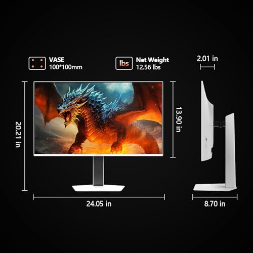 INNOCN 27" QD-OLED 2K QHD 2560 x 1440P 280Hz 240Hz PC Monitor de consola de juegos, compatible con G-Sync, 0.03ms, HDR400, 10Bits, HDMI 2.1, DisplayPort, altavoz, soporte ajustable - GA27S1Q