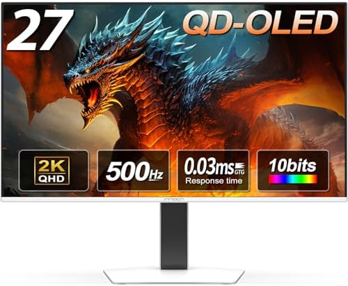 INNOCN 27 QD OLED 2K QHD 2560 x 1440P 280Hz 240Hz PC Computer Gaming Console Monitor  0 03ms  HDR400  HDMI  DisplayPort  Built in Speaker  Height Pivot Adjustable Stand   2780s