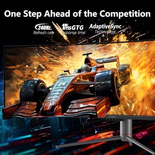 INNOCN 49 240Hz Curved Monitor Ultrawide Gaming QHD 5120 x 1440P Computer Monitor  R1800  99  sRGB  HDR400  USB Type C  DisplayPort  HDMI  Built in Speakers  Height/Tilt Adjustable   49C1S
