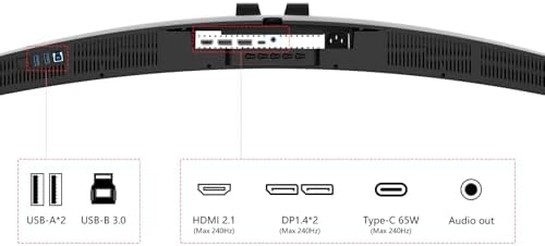 INNOCN 49 240Hz Curved Monitor Ultrawide Gaming QHD 5120 x 1440P Computer Monitor  R1800  99  sRGB  HDR400  USB Type C  DisplayPort  HDMI  Built in Speakers  Height/Tilt Adjustable   49C1S