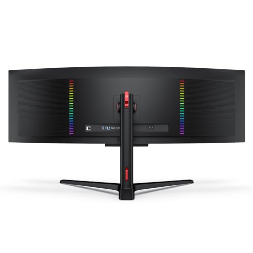 INNOCN 49 OLED Ultrawide Curved Gaming Monitor 5120 x 1440p 144Hz  0 03ms  USB Type C 90W  HDMI 2 1  DisplayPort  USB Hub  Speakers  Adaptive Sync  Adjustable Stand  Black