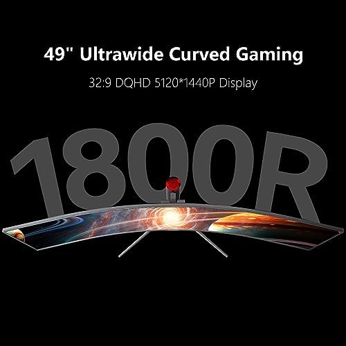 INNOCN 49 OLED Ultrawide Curved Gaming Monitor 5120 x 1440p 144Hz  0 03ms  USB Type C 90W  HDMI 2 1  DisplayPort  USB Hub  Speakers  Adaptive Sync  Adjustable Stand  Black