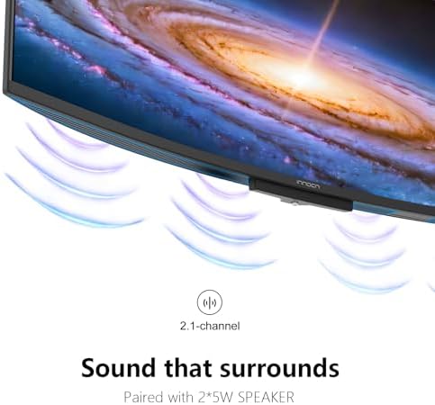 INNOCN Monitor curvo OLED ultraancho de 49" 5K2K 5120 x 1440p 144Hz, 0.03ms, monitor de computadora AI PC, USB tipo C 90W, HDMI 2.1, DisplayPort, Hub USB, altavoces, sincronización adaptativa, soporte ajustable, negro