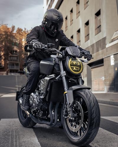 Talla L, IRON JIAS Motorcycle Jacket  CE Certified  3 in 1 Winter Windproof Riding Hoodie for Cold Weather with Removable Warm Liner L