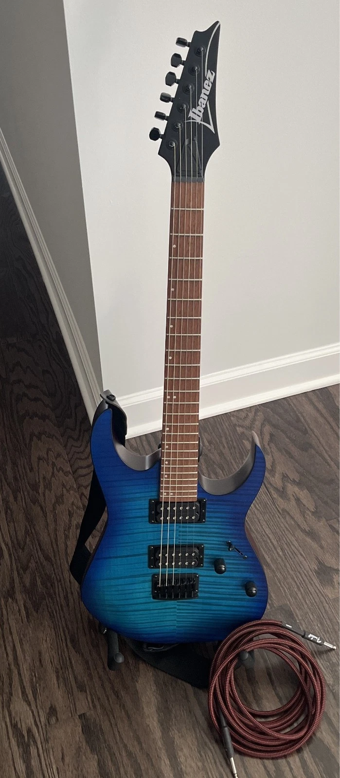 Ibanez   RG6003FM Electric Guitar Flat Sapphire Blue w/Stand & Cord