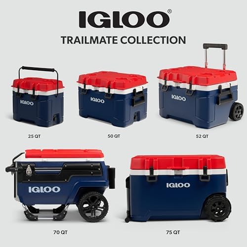 Igloo Trailmate Journey 70Qt Wheeled Cooler   Insulated Hard Shell Ice Chest