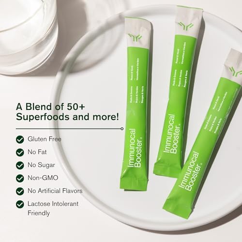 Immunocal Booster   Supplement with Over 50 Fruits & Veggies  Relieves Inflammation  Immune Support  Antioxidant  Selenium   Sulforaphane  Nrf2 Activator     Gluten Free  Sugar Free   30 Servings