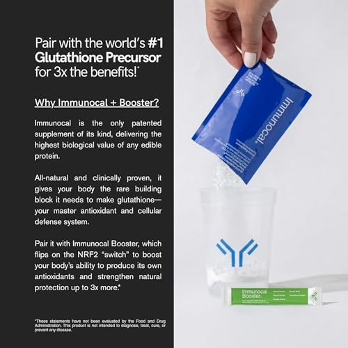 Immunocal Booster   Supplement with Over 50 Fruits & Veggies  Relieves Inflammation  Immune Support  Antioxidant  Selenium   Sulforaphane  Nrf2 Activator     Gluten Free  Sugar Free   30 Servings