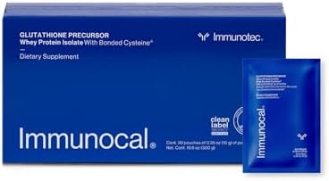 Immunocal Glutathione Precursor   Whey Protein Isolate  Immune Support  Master Antioxidant  Detox Cleanse   Brain Health   Fat Free  Sugar Free  Lactose Intolerant Friendly   30 Servings