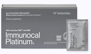 Immunocal Platinum Glutathione Precursor   Whey Protein Isolate  Anti Aging  Skin   Cell Renewal  Immune Support  Detox   Bone Support   Fat and Sugar Free  Lactose Intolerant Friendly   30 Servings
