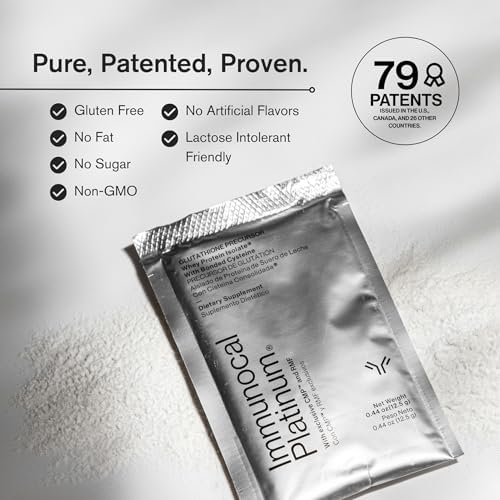 Immunocal Platinum Glutathione Precursor   Whey Protein Isolate  Anti Aging  Skin   Cell Renewal  Immune Support  Detox   Bone Support   Fat and Sugar Free  Lactose Intolerant Friendly   30 Servings