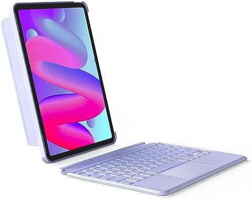 Inateck for iPad Pro 11 inch 1st/2nd/3rd/4th Generation   Air 11 M3/M2  Air 6 M3/M2 / 5/4 10 9 inch  2022/2020   Detachable iPad Keyboard Case with 7 Color Backlight and Touchpad  KB04111 Purple