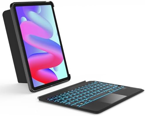 Inateck for iPad Pro 11 inch 1st/2nd/3rd/4th Generation   Air 11 M3/M2  Air 6 M3/M2 / 5/4 10 9 inch  2022/2020   Detachable iPad Keyboard Case with 7 Color Backlight and Touchpad  KB04111 Purple