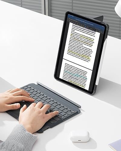 Inateck for iPad Pro 11 inch 1st/2nd/3rd/4th Generation   Air 11 M4/M3/M2  Air 5/4 10 9 inch  2022/2020   Detachable iPad Keyboard Case with 7 Color Backlight and Touchpad  KB04111 Gray