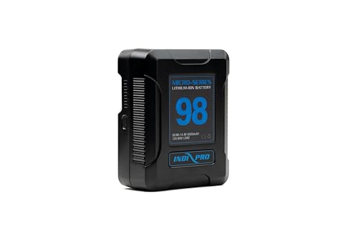 IndiPRO Micro Series 98Wh V Mount Lithium Ion Battery   Compact  High Capacity Power for Professional Cameras and Equipment