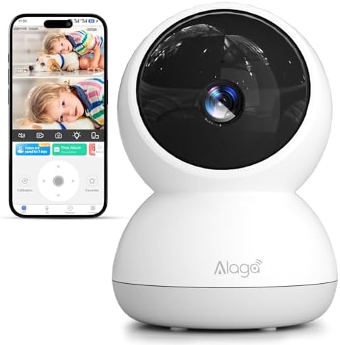 Indoor Camera  3K HD Indoor Security Camera  360  Pan/Tilt Pet Camera  2 Way Audio  Siren  Night Vision  Baby/Pet Monitor with Phone App 2 4G and 5G WiFi  Compatible Alexa and Google Assistant