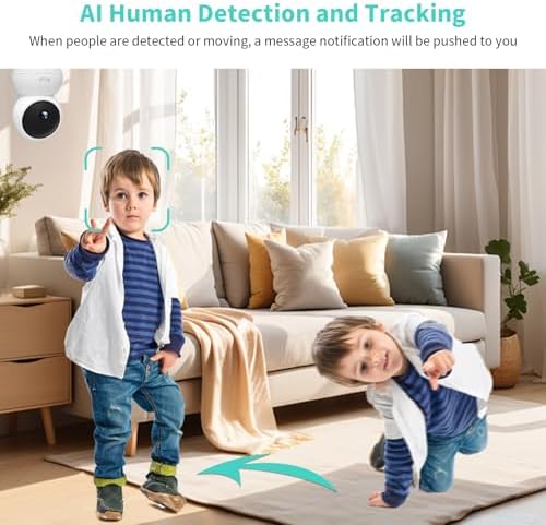 Indoor Camera  3K HD Indoor Security Camera  360  Pan/Tilt Pet Camera  2 Way Audio  Siren  Night Vision  Baby/Pet Monitor with Phone App 2 4G and 5G WiFi  Compatible Alexa and Google Assistant